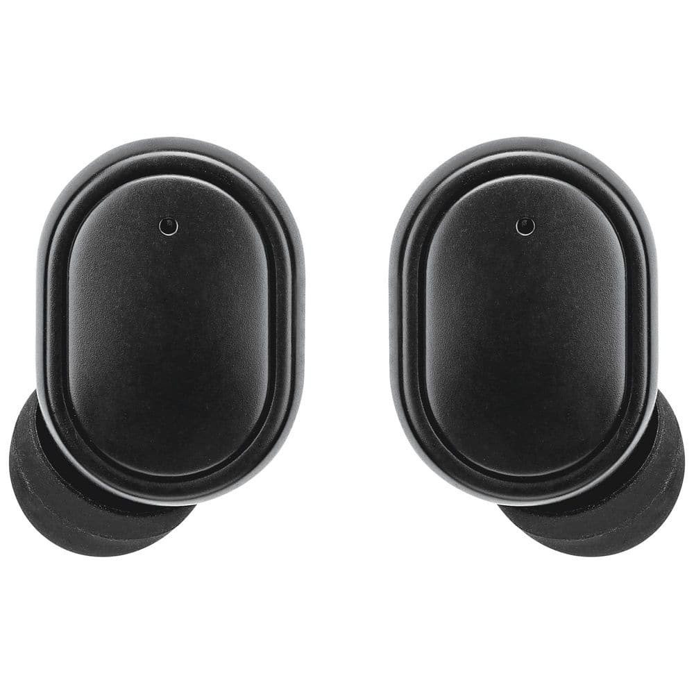 Black Truly Wireless Bluetooth with Rechargeable Case and Quick Charge, Sweatpro