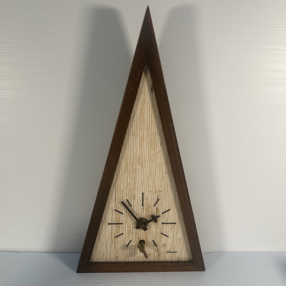 Rare MCM Triangle Sessions Wall Clock Made In Germany. Non-Working.