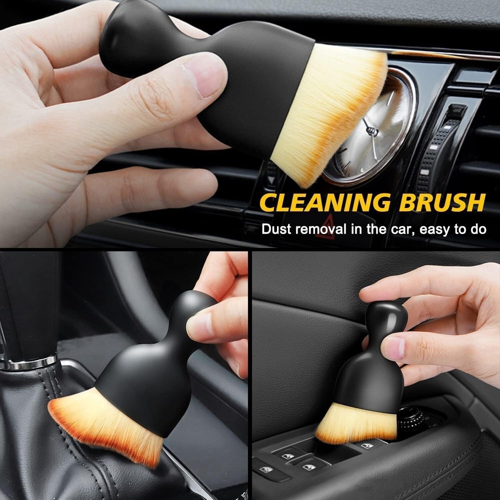 2Pcs Car Interior Cleaning Soft Brush Instrument Panel Crevice Dust Removal Tool