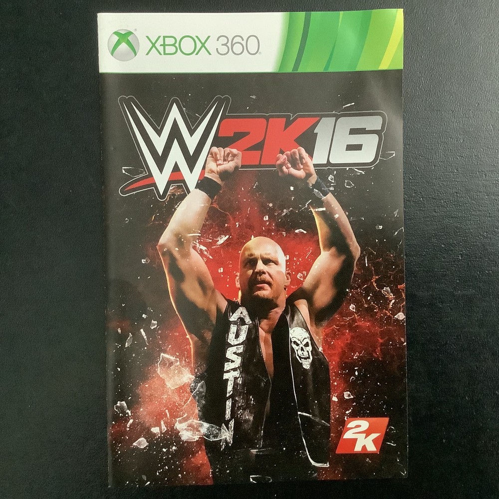 WWE 2K16 Microsoft Xbox 360 Instruction Manual Only