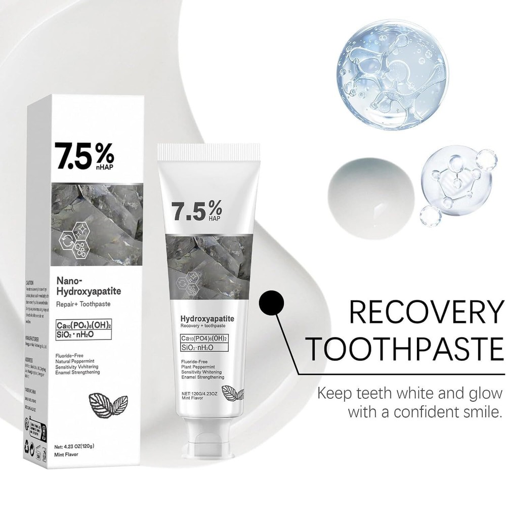 7.5% Hap Nano-Hydroxyapatite Toothpaste - Sensitivity Relief & Remineralize