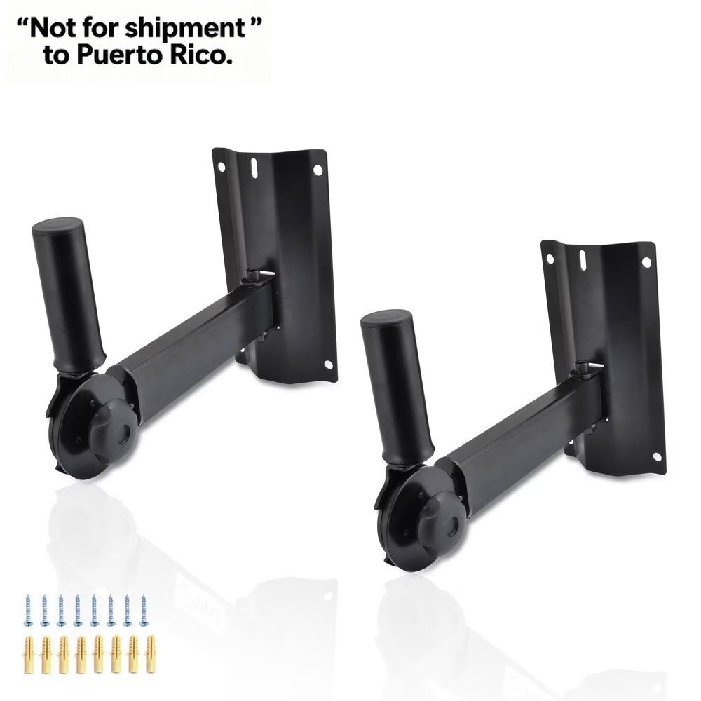 Dual Universal Adjustable Wall Mount Speaker Bracket Stands with Angle