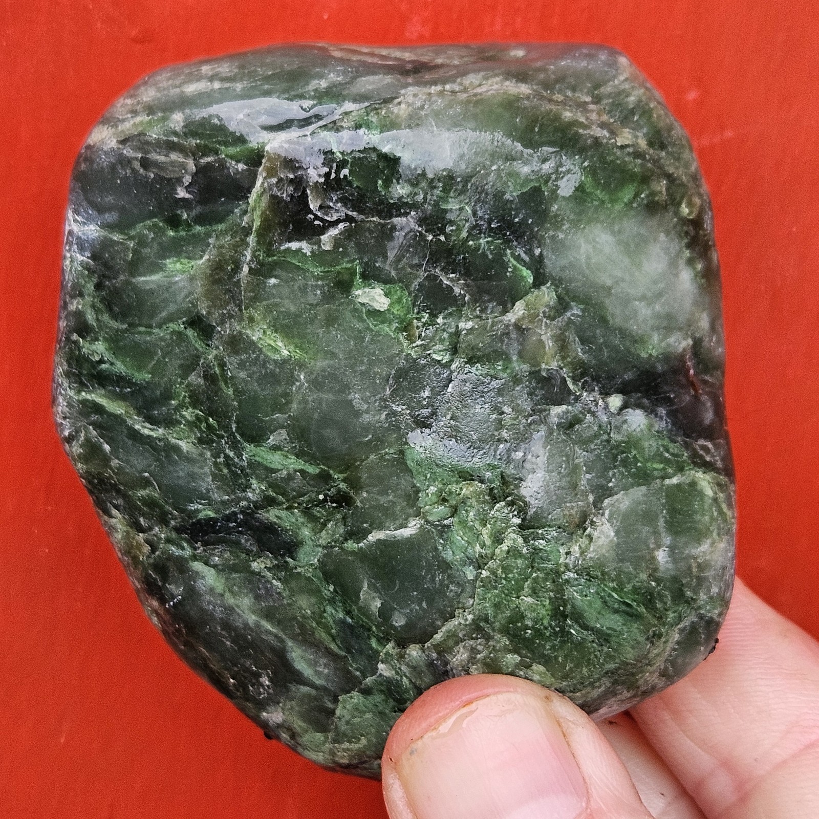 Nephrite Transluscent Jade Rough Jade Cove Willow Creek California 329 Grams