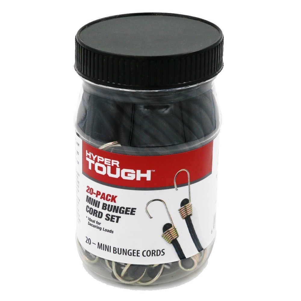 10 Inch Mini Bungee Cords with Hooks, 20 Pack, Stretchable Shock Cord for