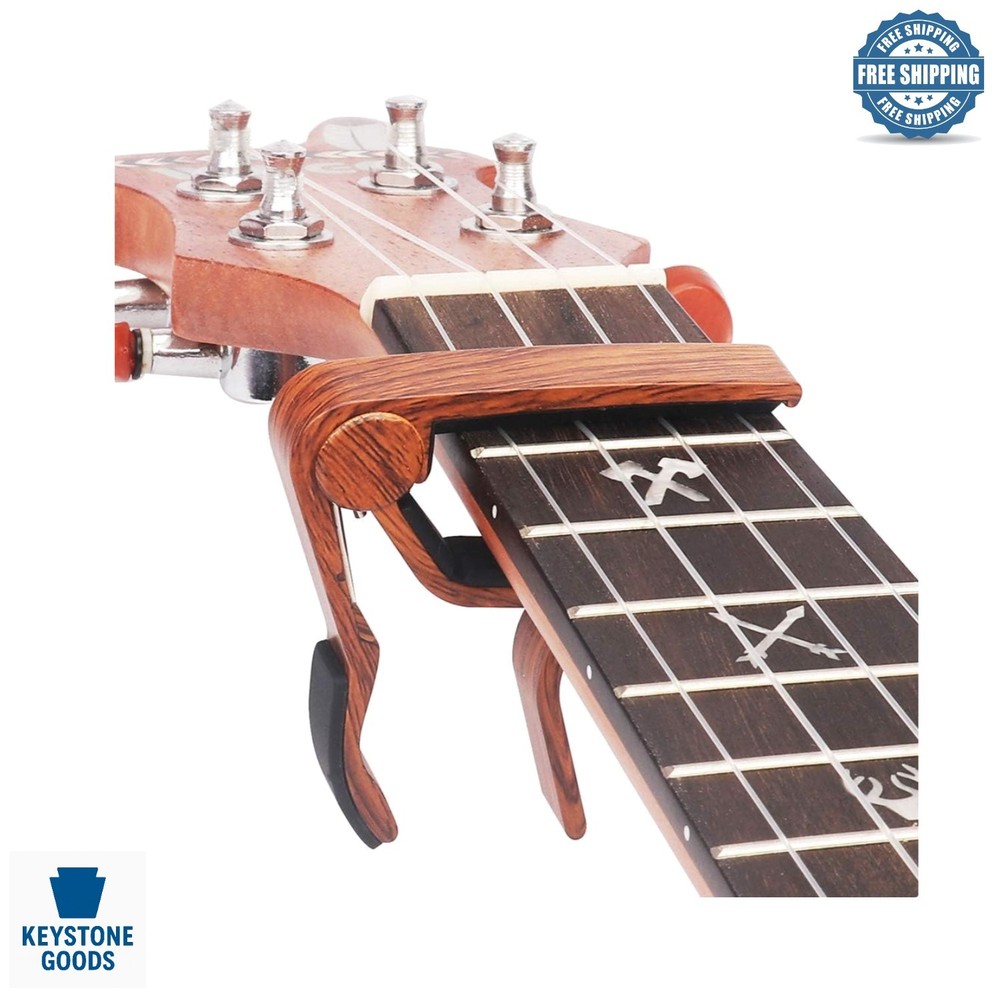 Pro Rosewood Ukulele Capo for All Sizes - Quick Release & Durable