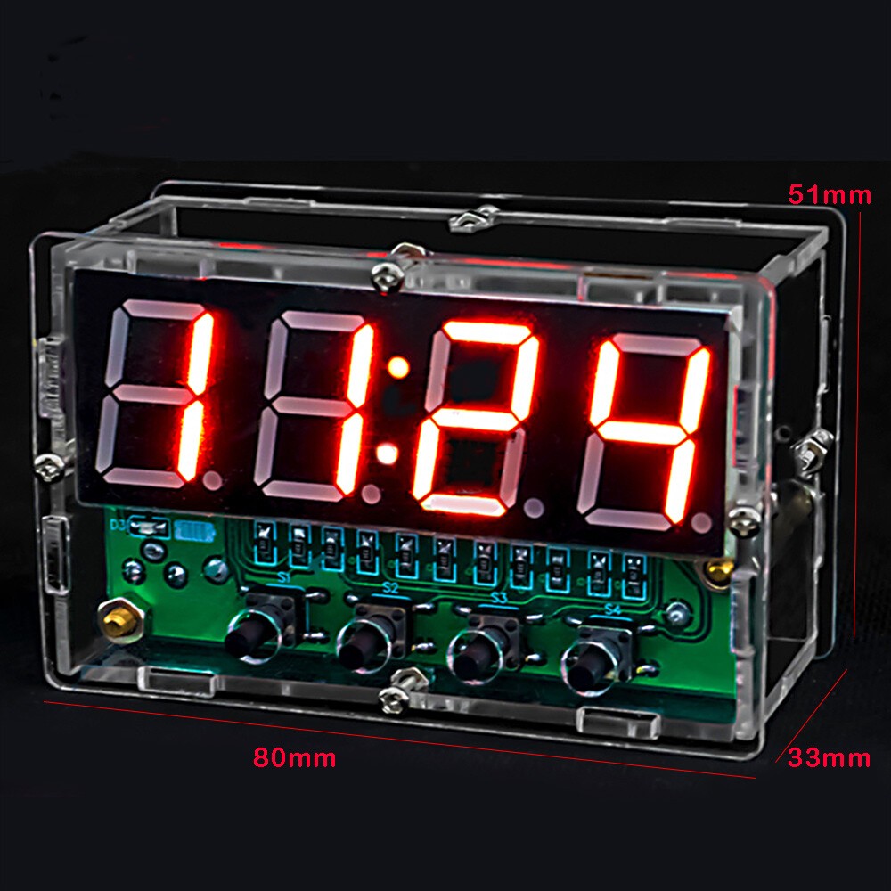 Electronic Clock Kit Multifunction Digital Clock Soldering Practice DIY Kit DC5V