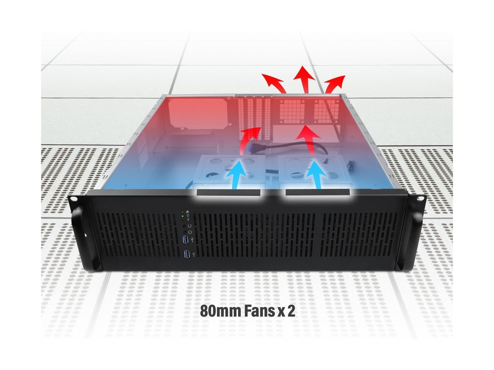 Rosewill 3U Server Chassis Rackmount Case, 6X 3.5 Bays, E-ATX Compatible, 2X ...