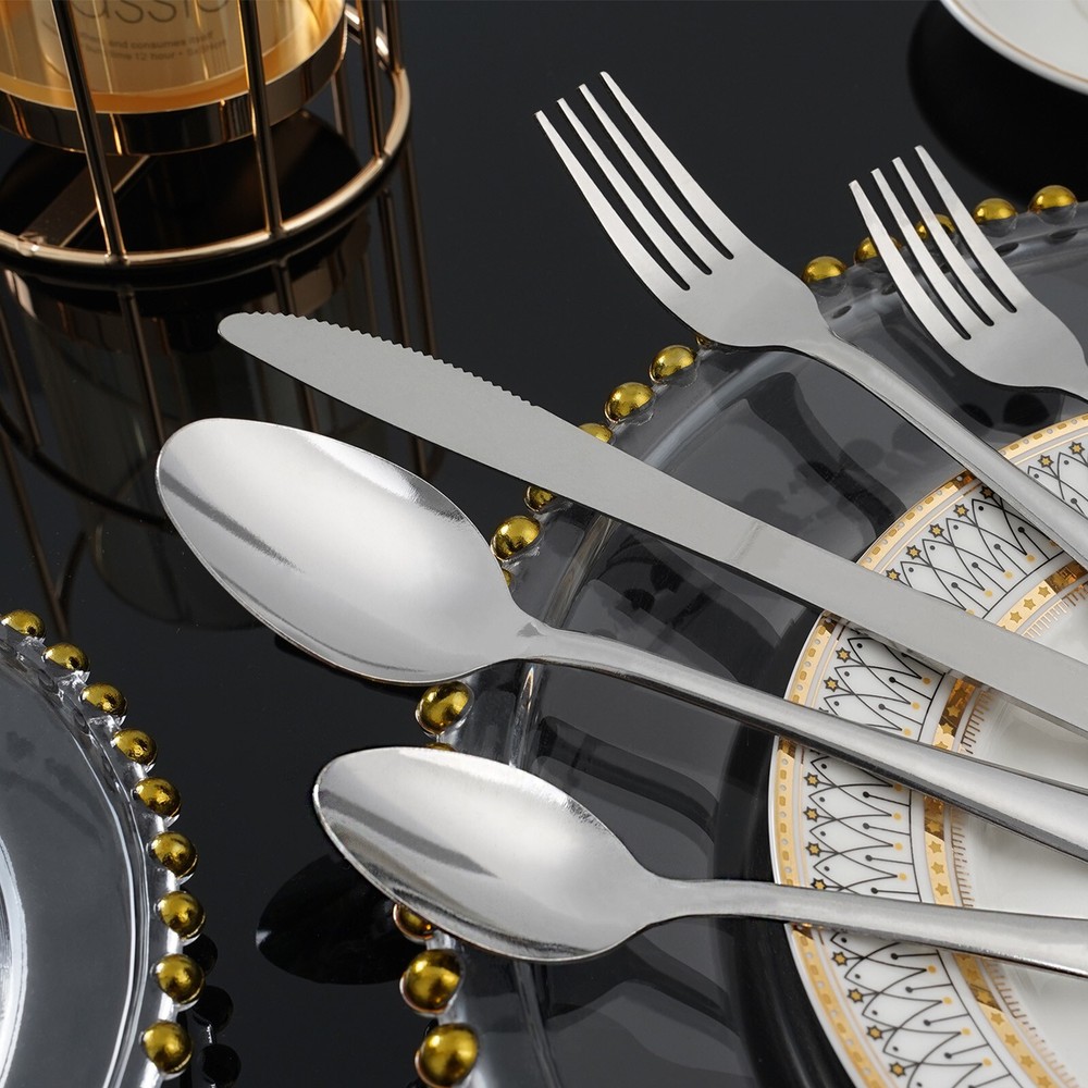 60 Pieces Flatware Set Stainless Steel Silverware Set Service for 12 kitchen