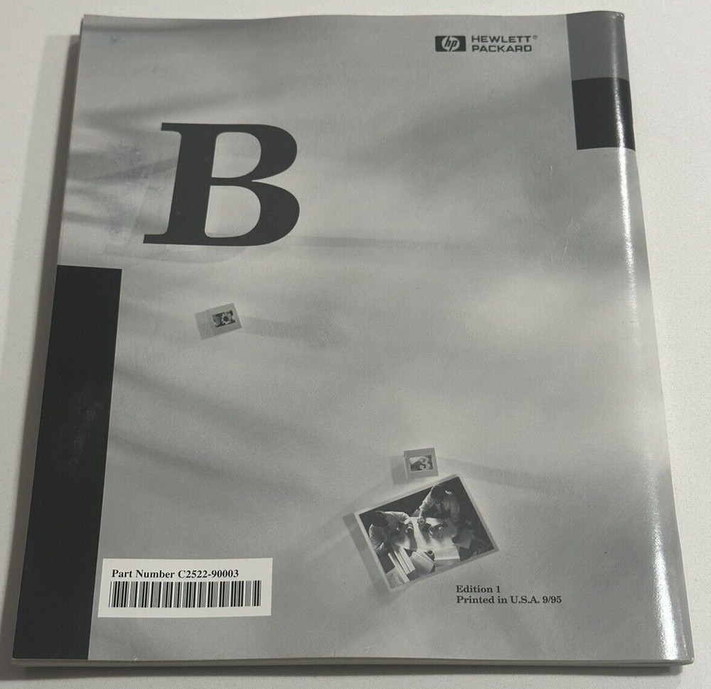 HP SCANJET 4C FLATBED SCANNER MANUAL FIRST EDITION #1 SEPTEMBER 1995 ISA/EISA