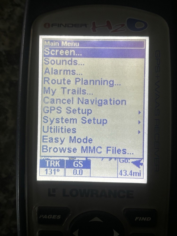 Lowrance finder H2O