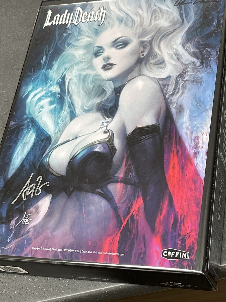 Lady Death hard box comic protector signed by Artgerm