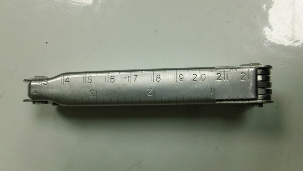 Wolverine 15 Function Multi-Tool Stainless Steel Folding Knife Scissors Ruler