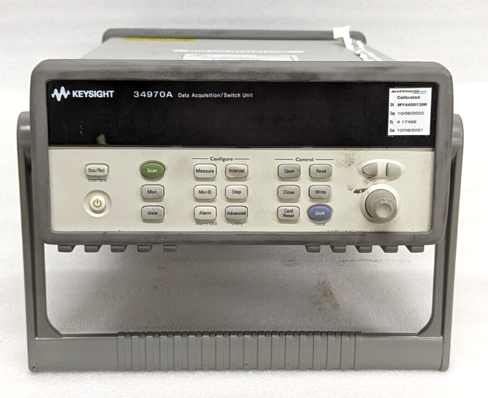 Agilent 34970A Data Acquisition Switch Unit W/ 34902A 16 Channel Multiplexer.