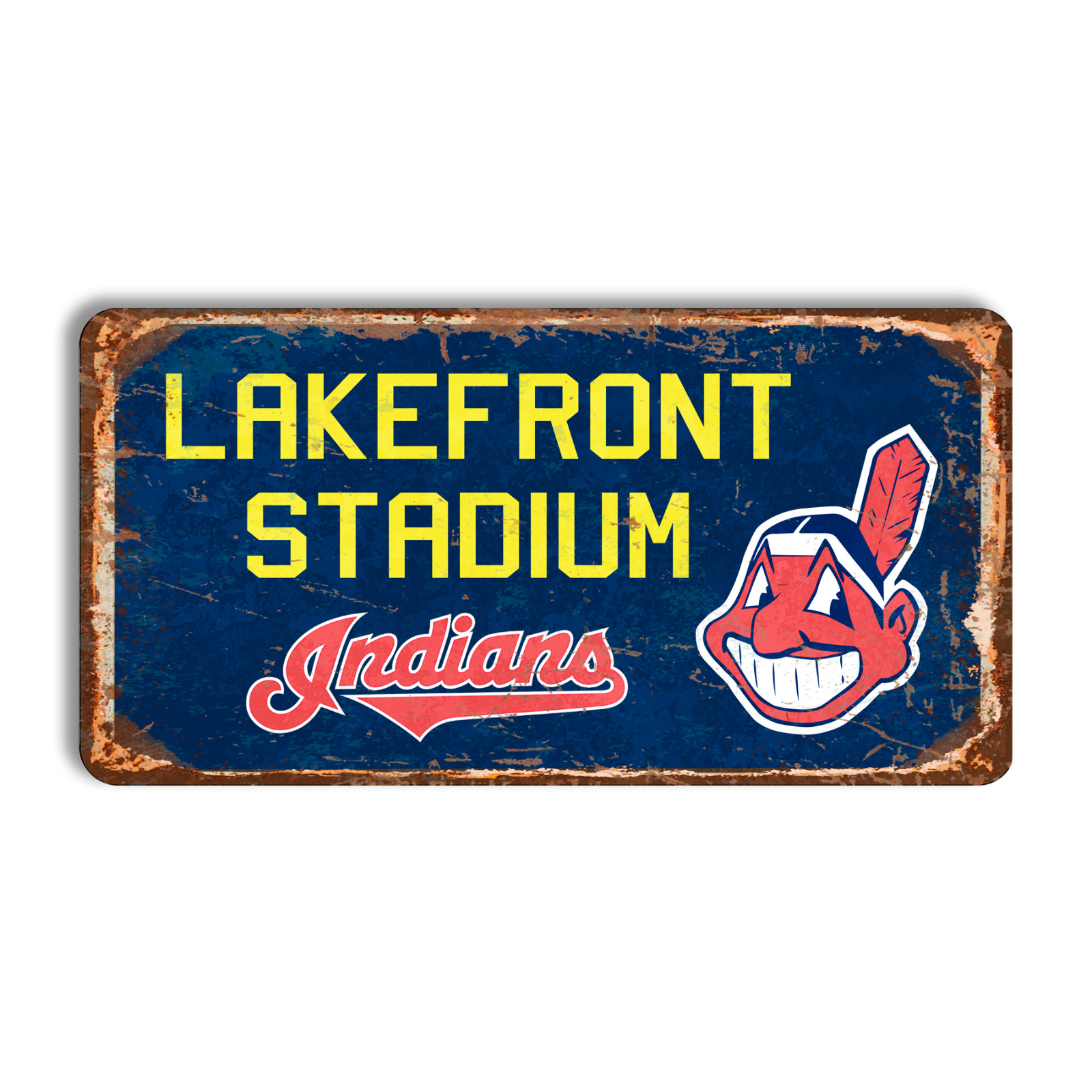 Metal sign Cleveland Indians vintage Cleveland Indians home stadium street sign