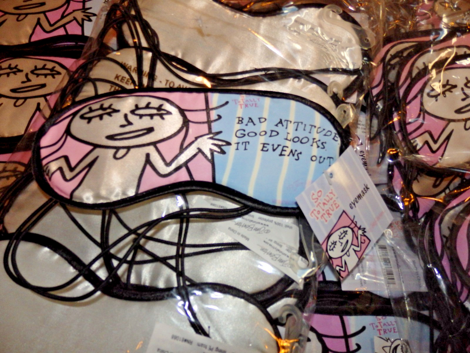 (108) BULK WHOLESALE Vintage Lot of Jim Benton So Totally True Eye mask's *NIP!