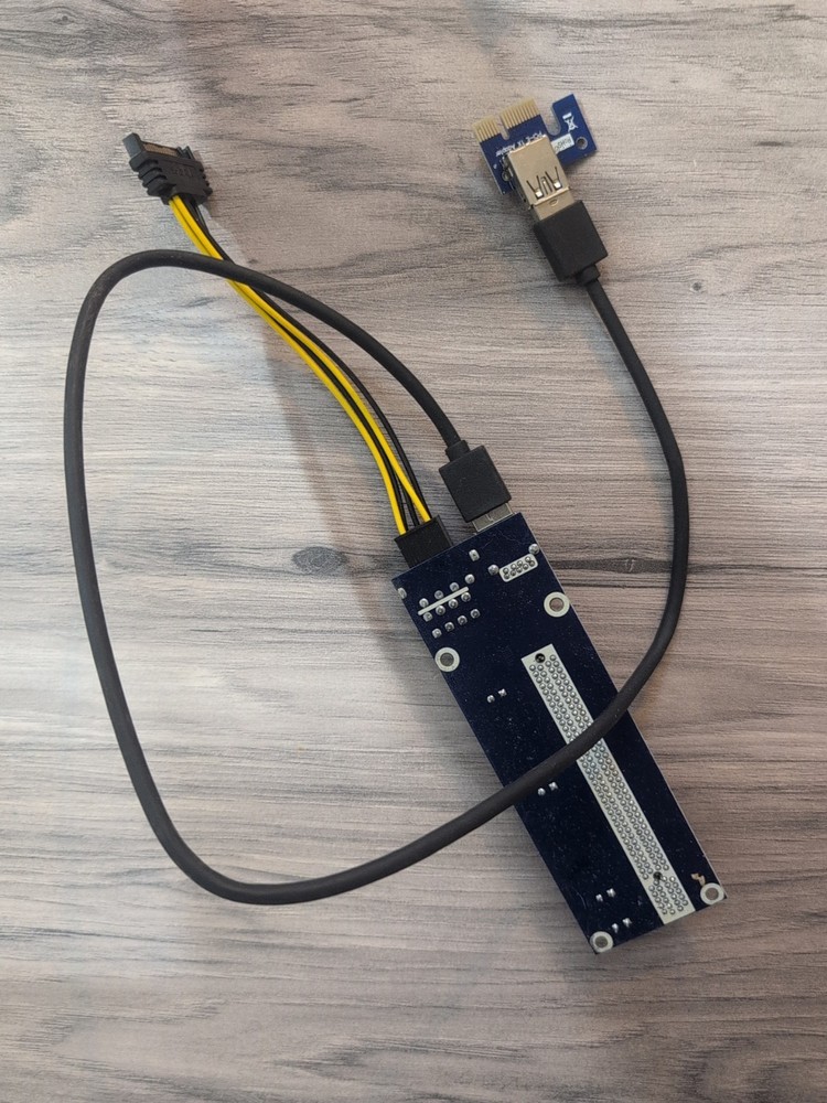 PCI-E 1x to 16x Powered USB 3.0 Crypto Mining GPU Riser Extender Adapter 6 Piece