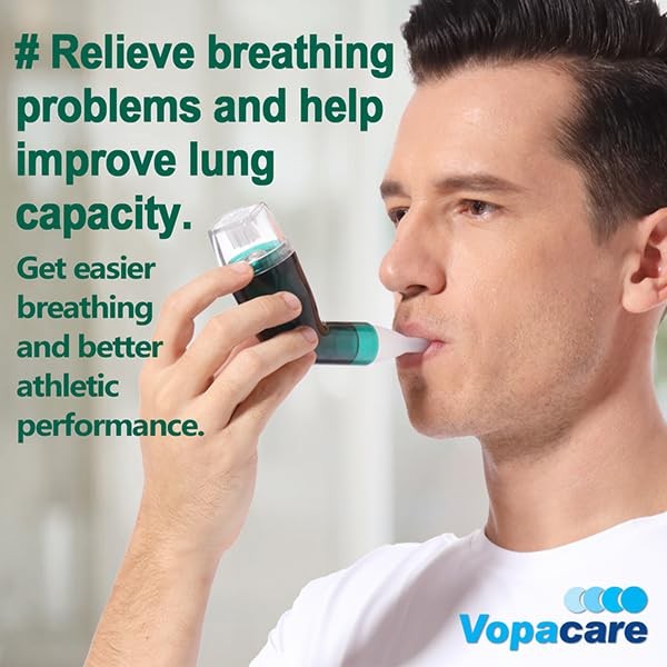 Flutter Valve Breathing Exercise Device for Lungs, Mucus Removal & Lung Stren...