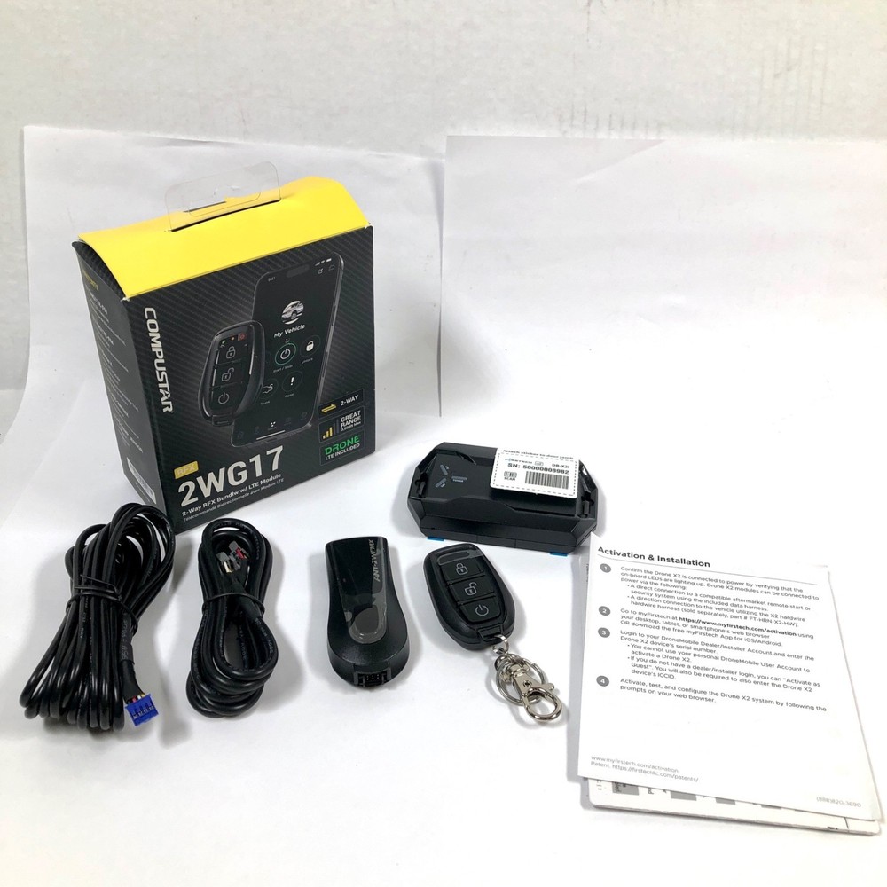 Compustar 2WG17 Keyless Entry  FM remote kit with Drone LTE Module