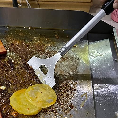 Extra Length Griddle Scraper,Griddle Cleaning Scraper with 16" 7 Handle,Heavy