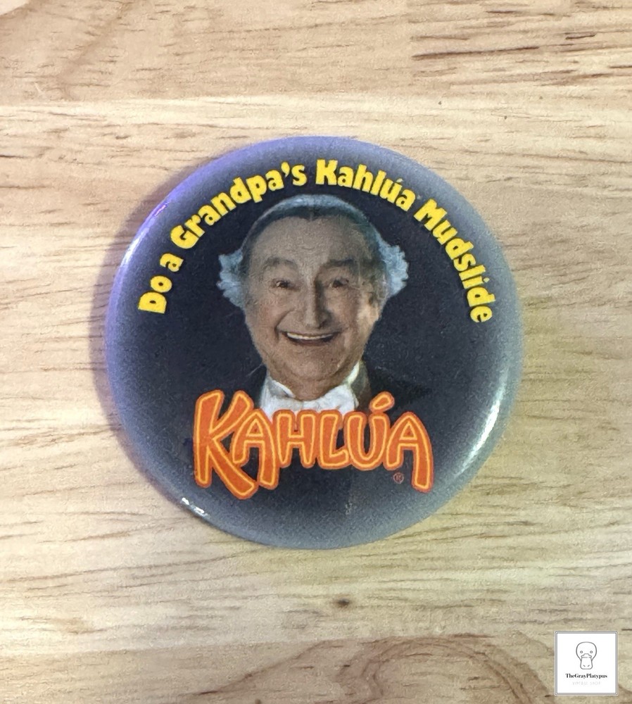 1994 Grandpa Munster Kahlua Mudslide Pin Back Button Badge Halloween