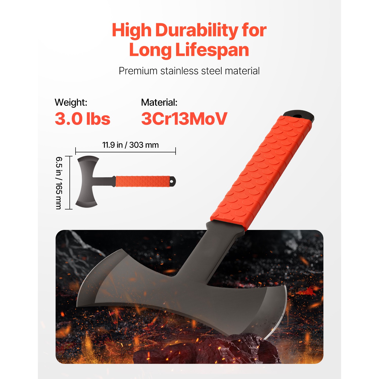 Throwing Axes and Tomahawks 3 Pack 11.9 inch Double Bit Axe Throwing Hatchet Set