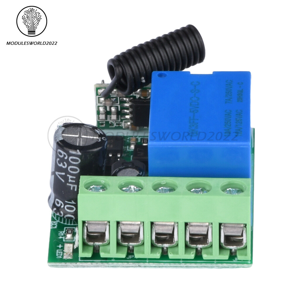 433Mhz 5-60V 1CH Wireless Remote Control Switch Relay Receiver Module with Case