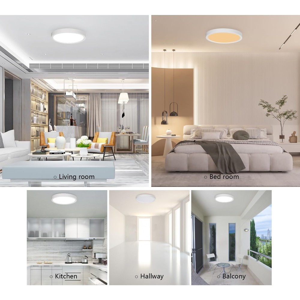 11.8 inch Ceiling Light Wired with Motion Sensor, 24W 5CCT Dimmable Flush Mou...