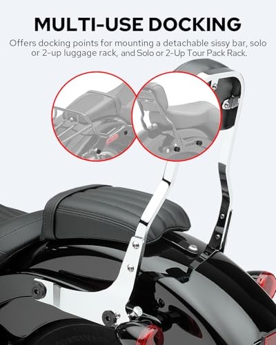 Four Point Docking Hardware Kits Quick Release Sissy Bar Luggage Rack Black