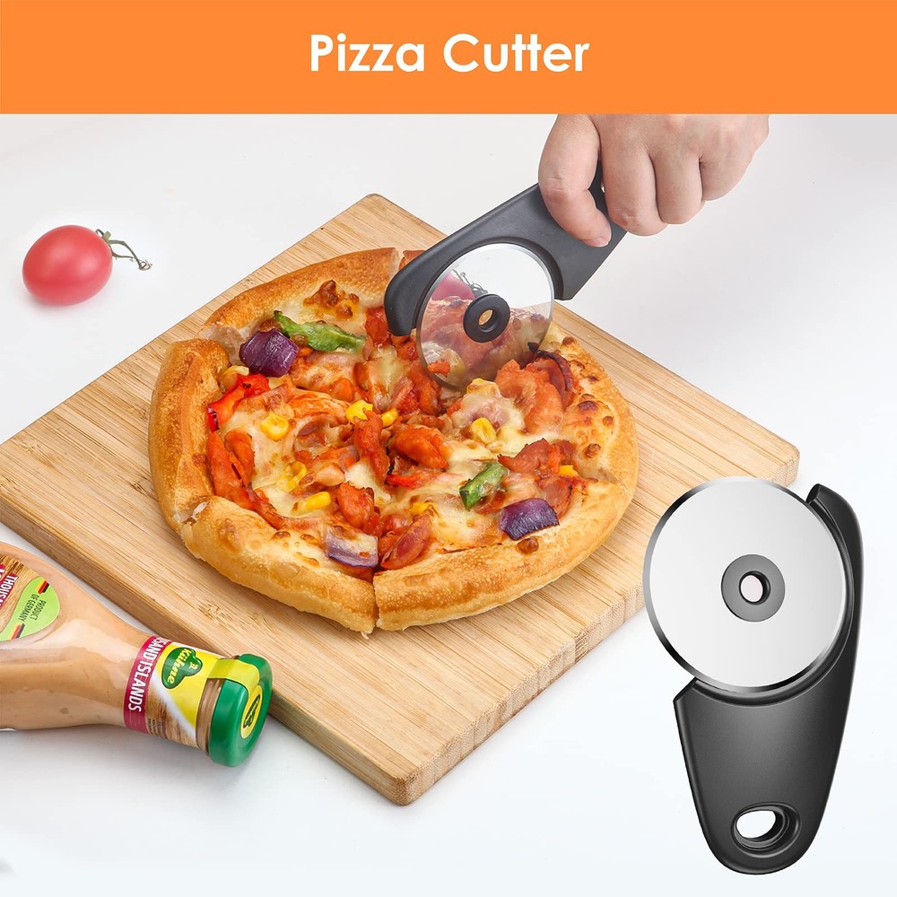 Unique Kitchen Gadgets Set Professional Cooking Tools Case Black 6 Pieces