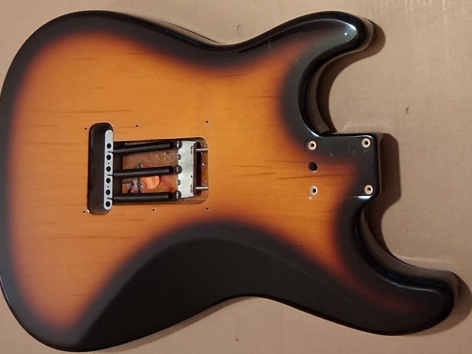 1997 Fender American Standard Stratocaster body Sunburst Strat guitar w/ bridge