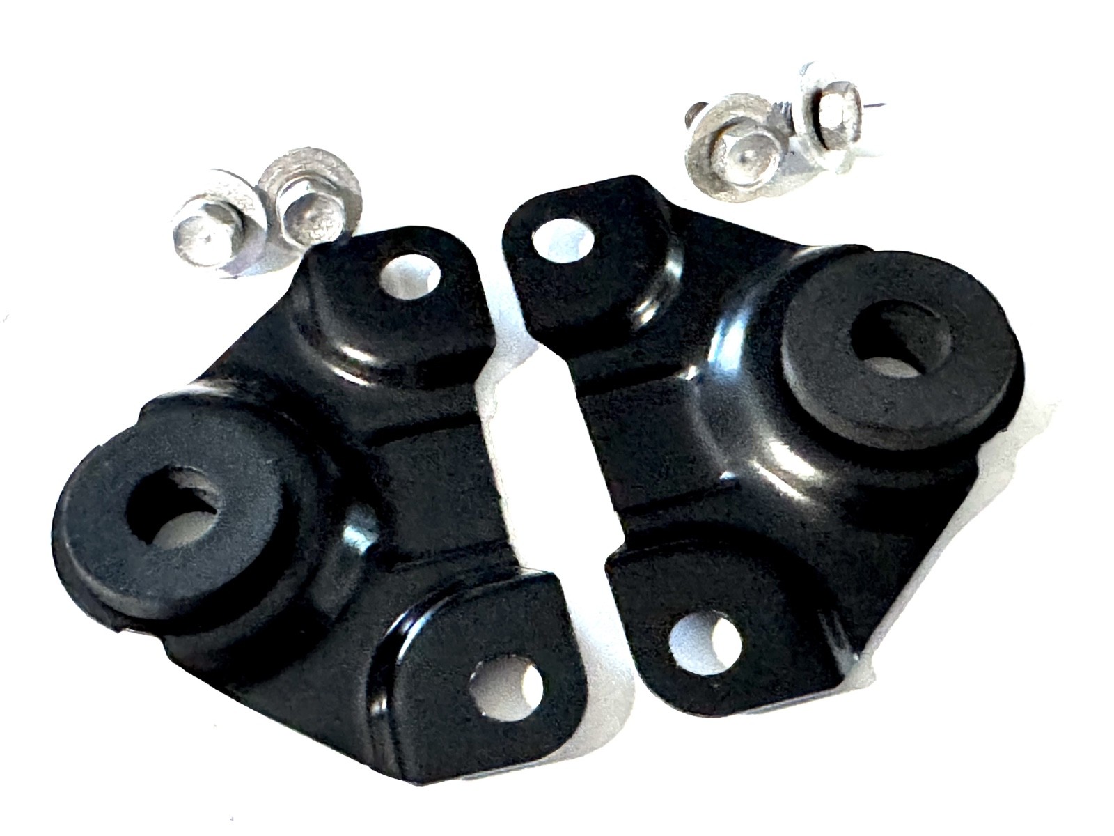 90-97 Honda Accord Radiator Top Mount Bracket Set Pair Black OEM