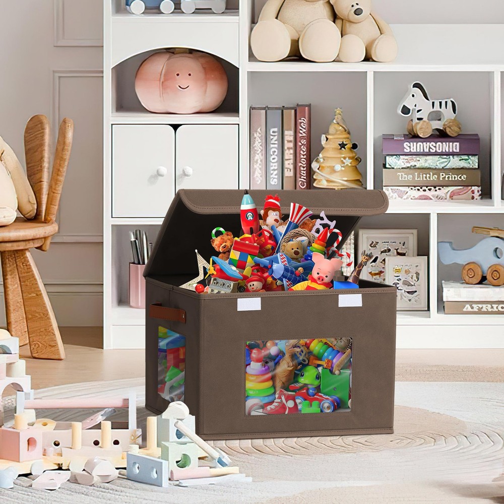 Storage Bins for Clothes, 40L Large Collapsible Stackable Closet Organizer Co...