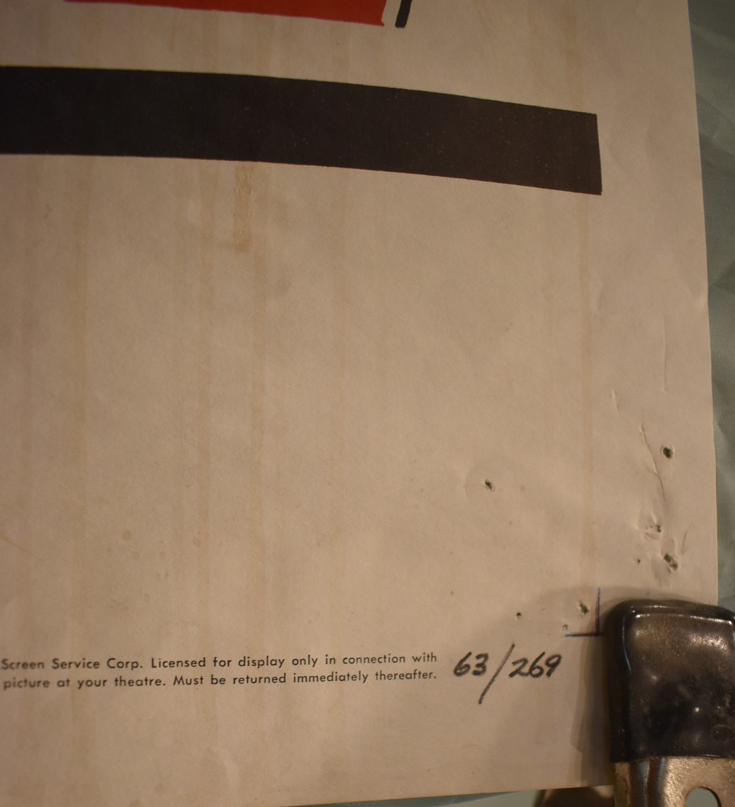 ORIGINAL CRY OF BATTLE 24" X 41" Movie Theater Poster 1963 Rita Moreno