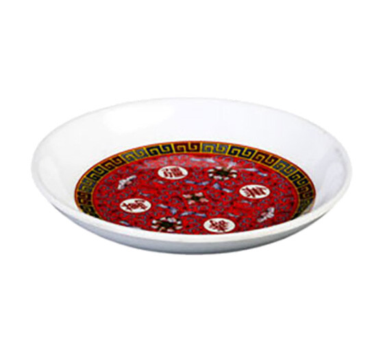 Thunder Group 102.8TR 2 oz Longevity Pattern Melamine Sauce Dish - 1 Doz
