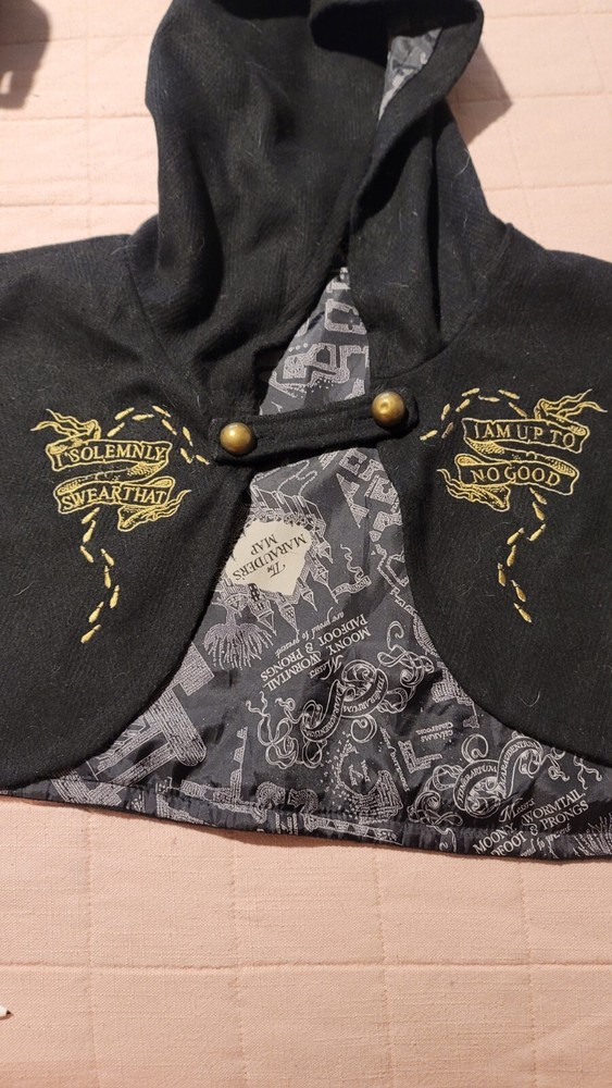 Harry Potter Marauders Map Capelet Coat Size Medium