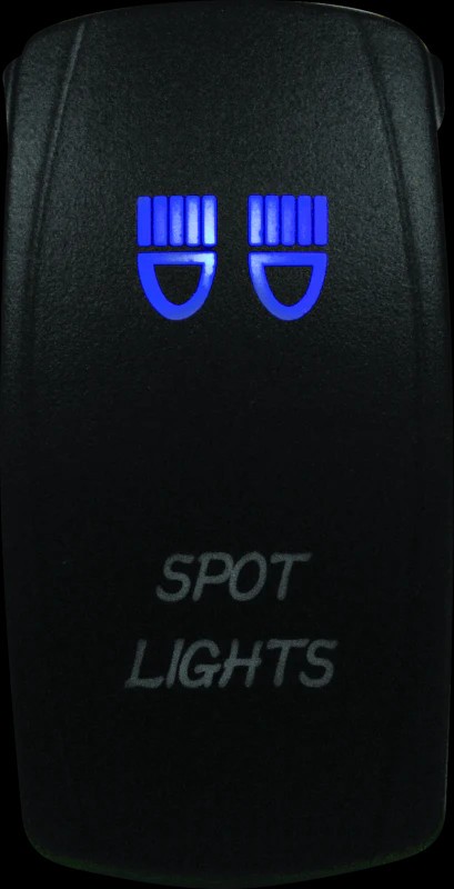 DragonFire Racing 521385 Lighted Switch Spot Light On/Off Blue