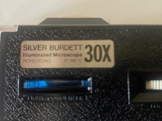 Silver Burdett VTG Illuminated 30x Microscope w/ Soft Storage Case