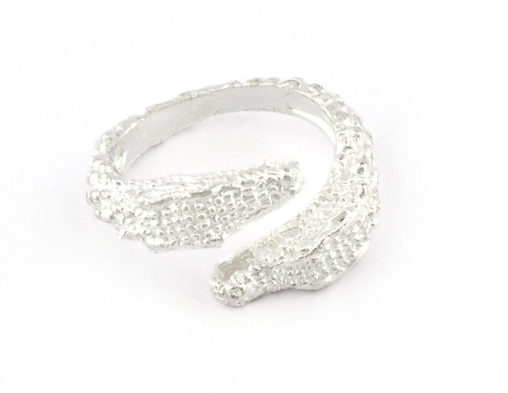 Ring Adjustable Shiny Silver plated brass (18mm 8US inner size) 5229