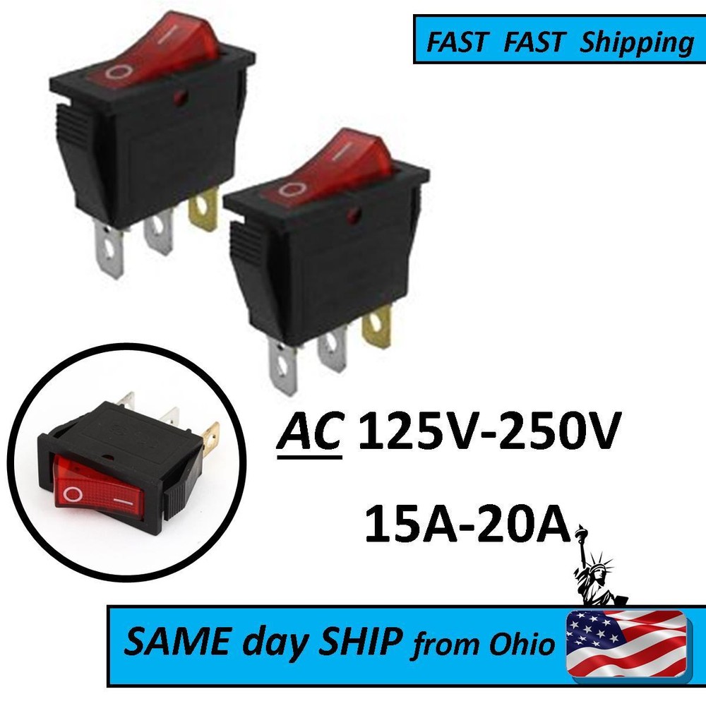 red switch rectangle 3 pin