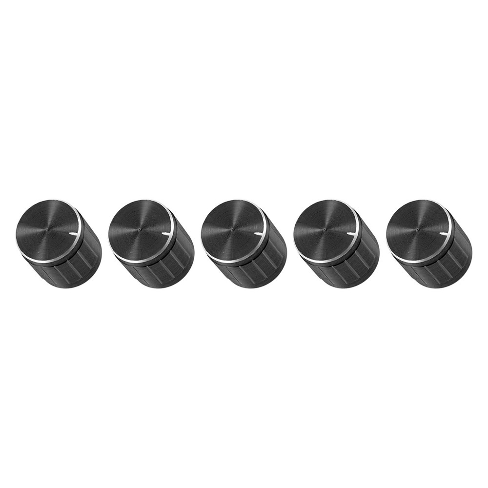 5 x Potentiometer Control Knob Insert Shaft Switch Knobs 15.8x16.8mm 6mm Black