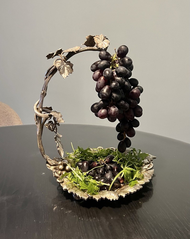 Antique Grape Stand. Elkinton. Silver Plated