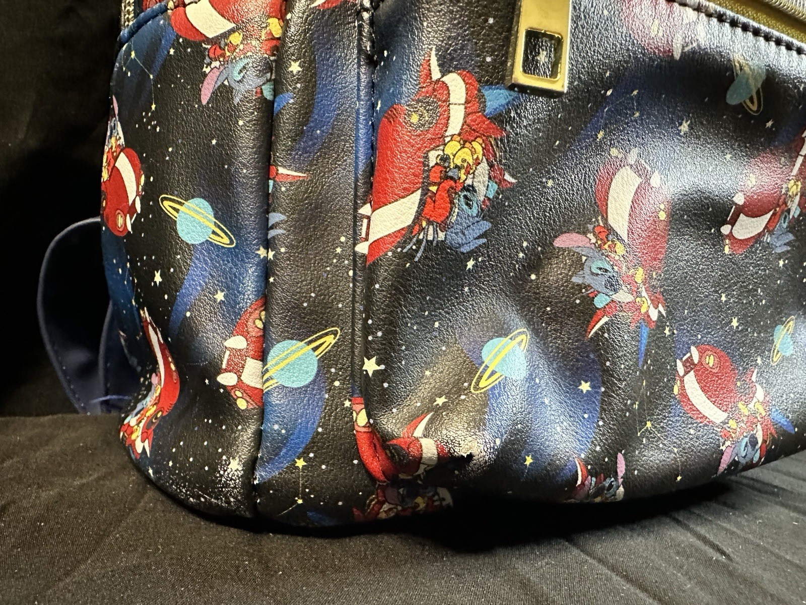 Loungefly Disney Lilo & Stitch Mini Backpack Stitch in Space All Over Print Blue
