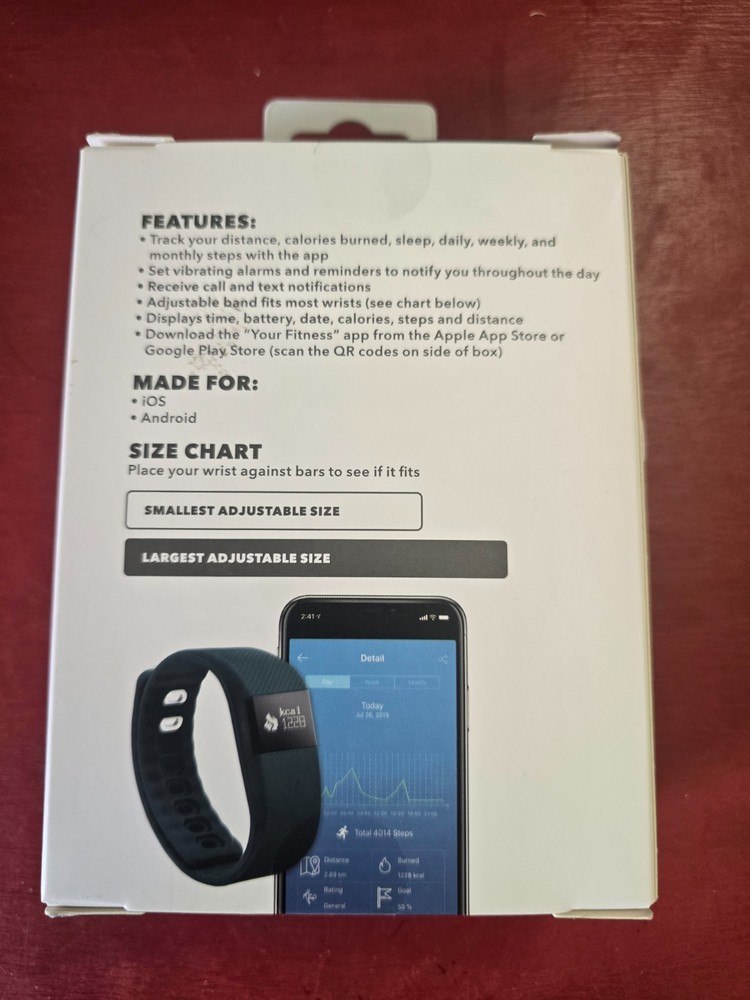 GEMS Activity Tracker, iOS Android Bluetooth Distance Calorie SleepTracker Teal