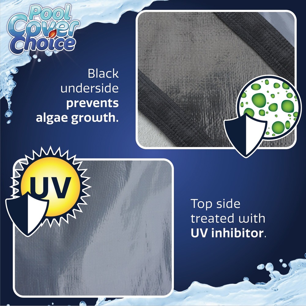 PoolCoverChoice Winter Swimming Pool Cover for 16 ft x 24 ft Rectangular Pool