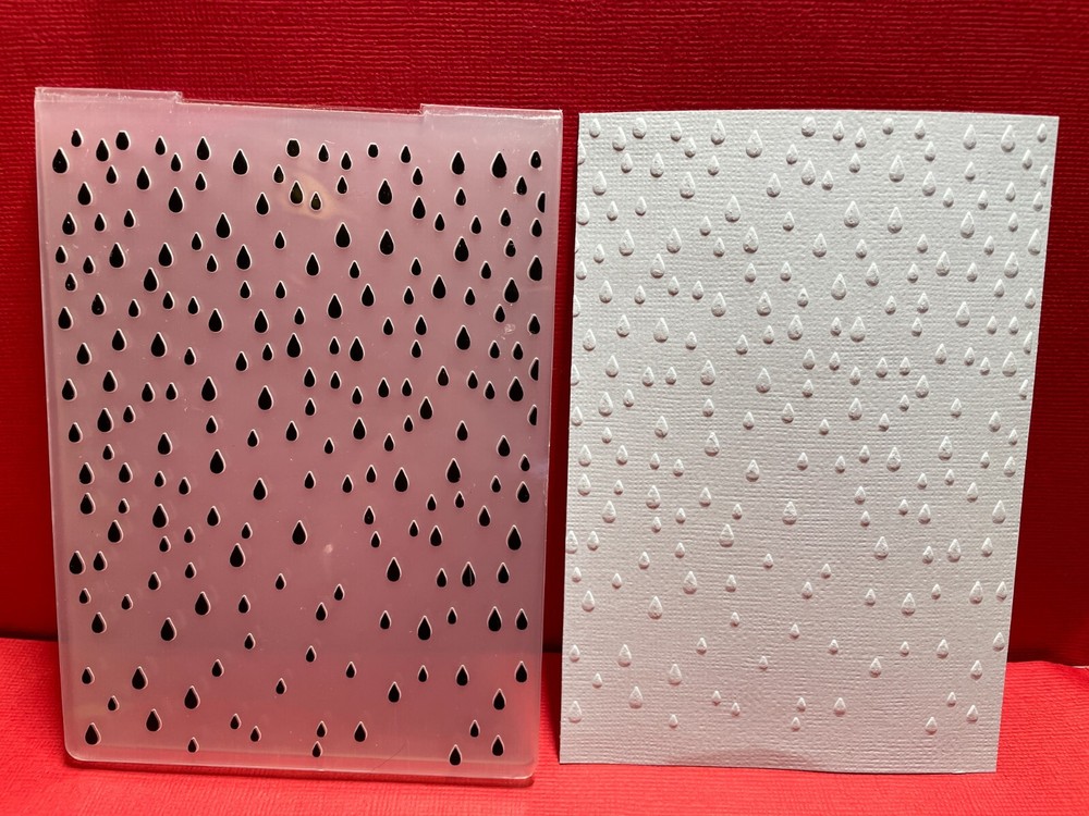 CC Falling Rain Embossing Folder, Spring Showers, Water drops, droplets