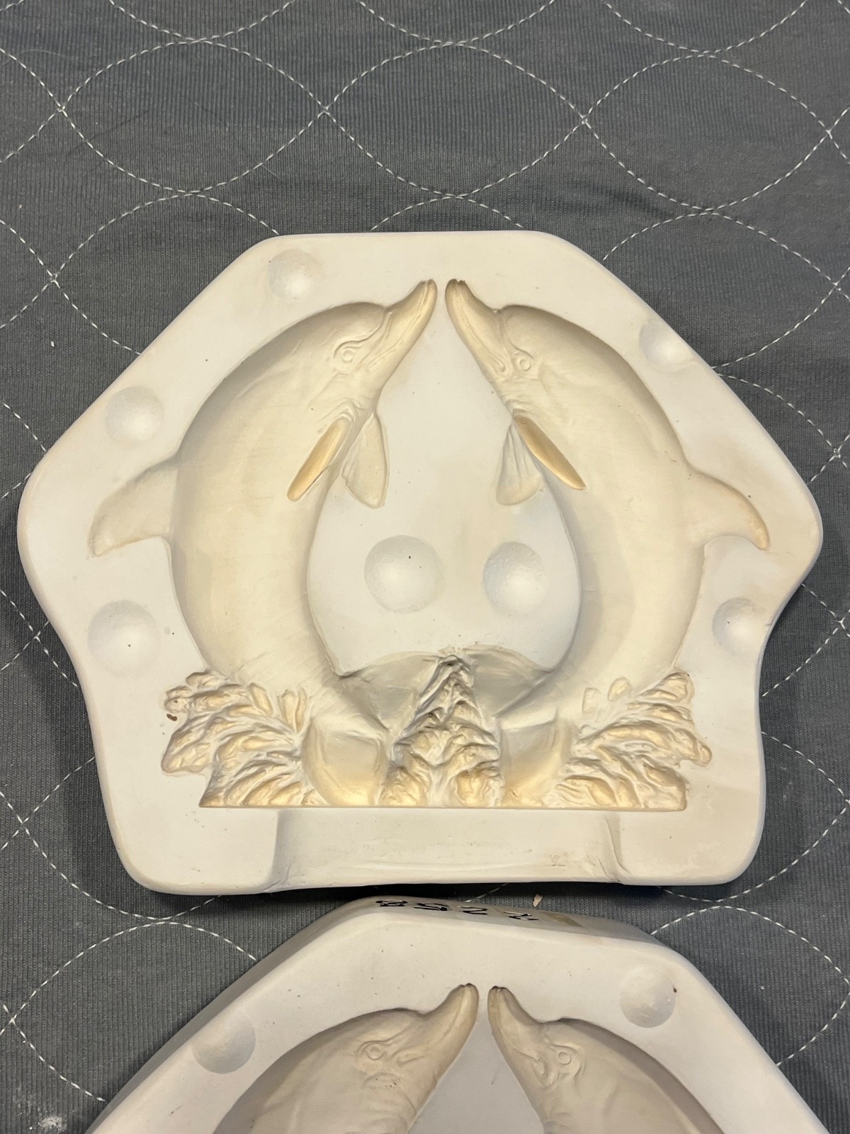 Vintage Ceramic Slip Casting Mold Of Dolphins Nowell’s mold 2258