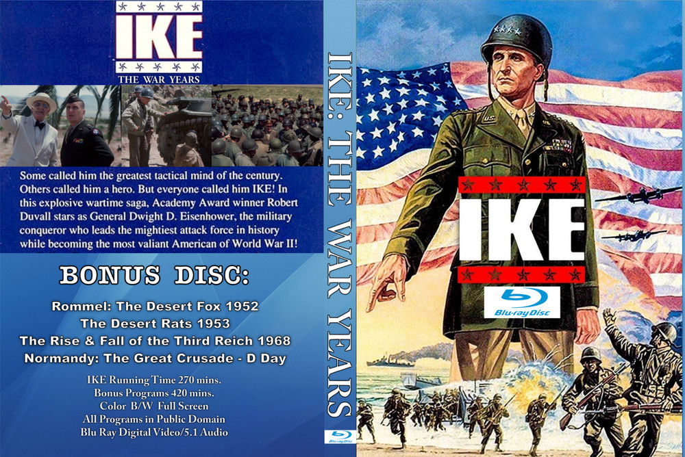 IKE THE WAR YEARS   ( 1978 MiniSeries - Blu Ray BD-R - Plus Bonus Program Disc )