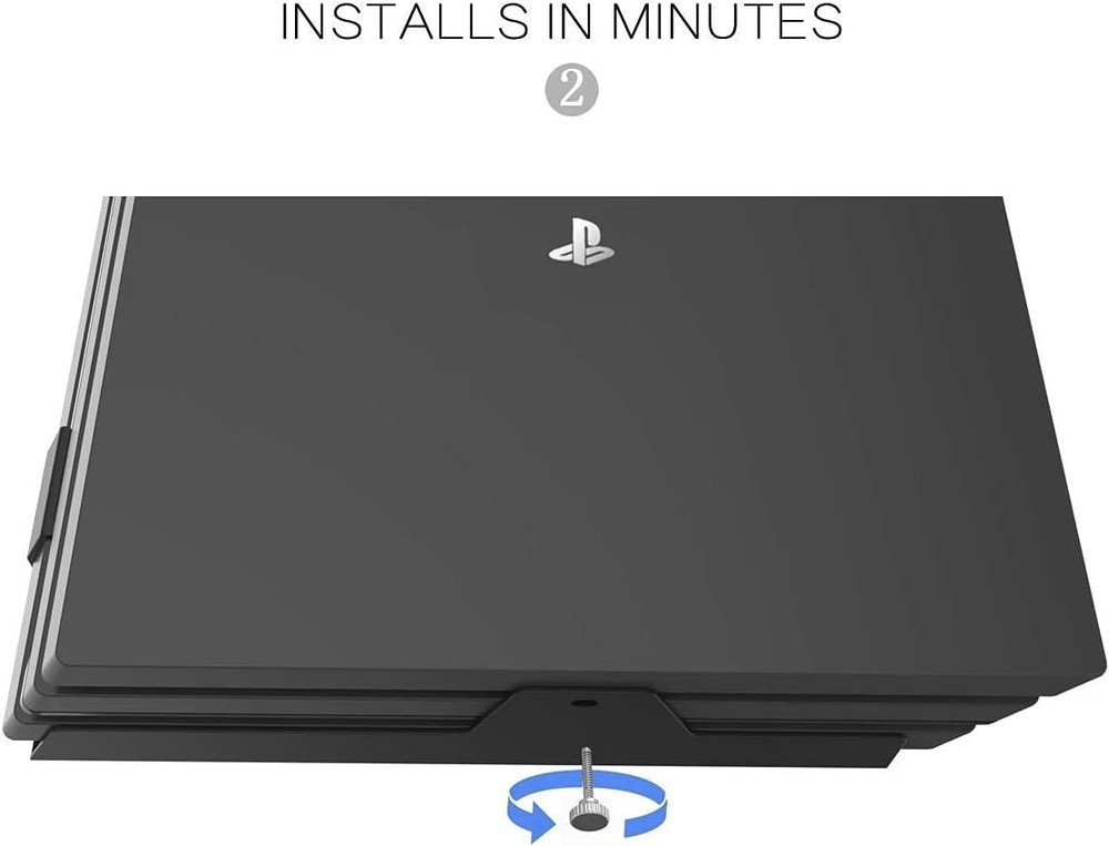 For PS4 Pro Wall Mount Bracket Console Holder Behind TV Vent Cooling Space Saver