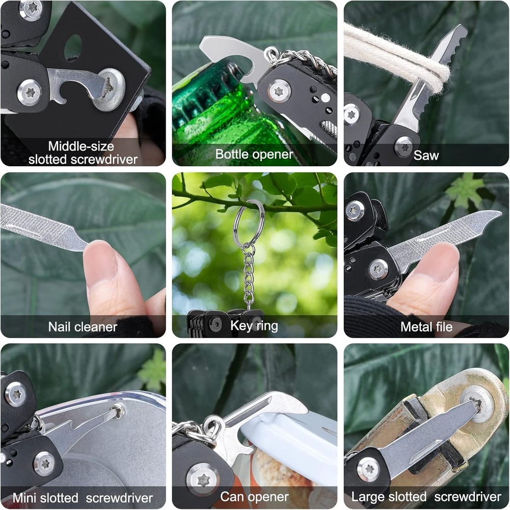 2PCS Bovgero Mini Multitool Pliers 15 in 1, Handmade Multi Tool Plier, Premium K
