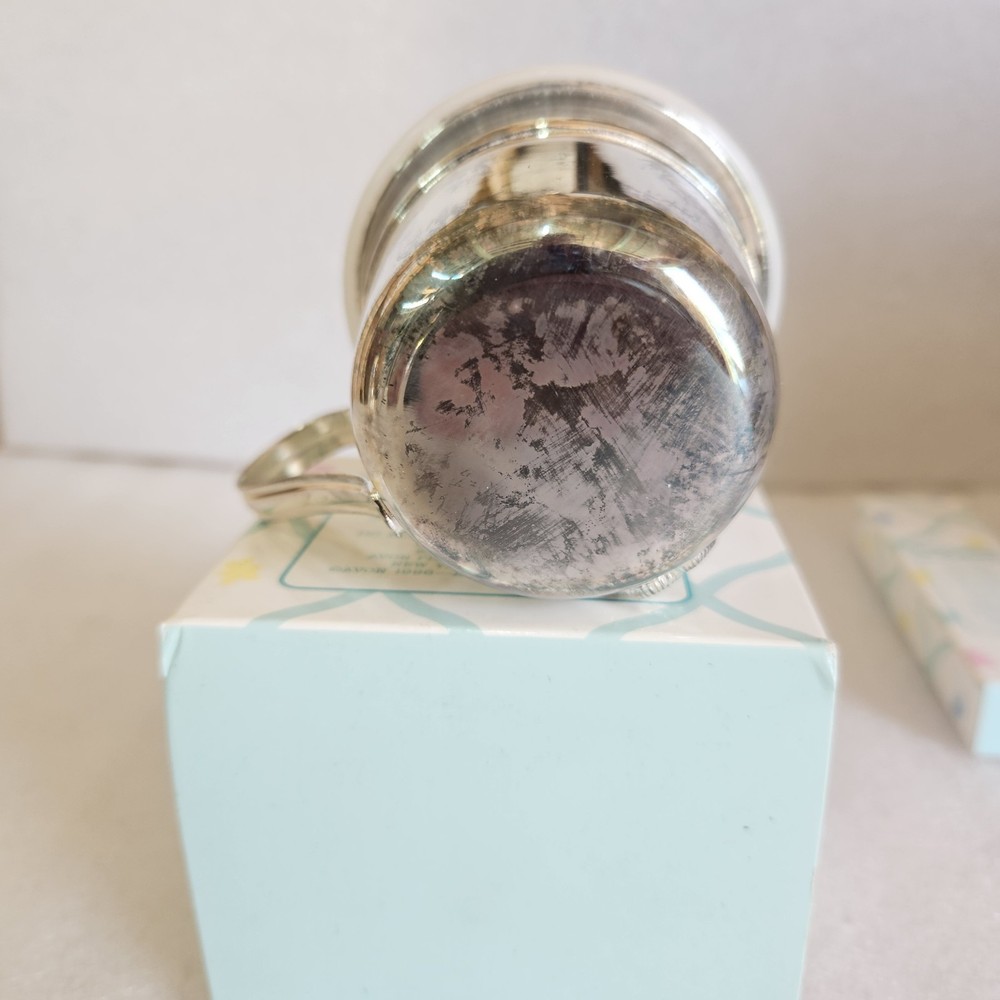 AVON Baby's First Heirloom Collection Cup, Spoon & Bear Bank Silverplated